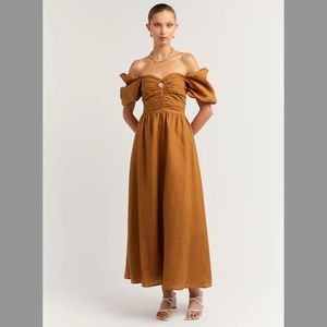 Dissh Malik Tangerine Linen Dress